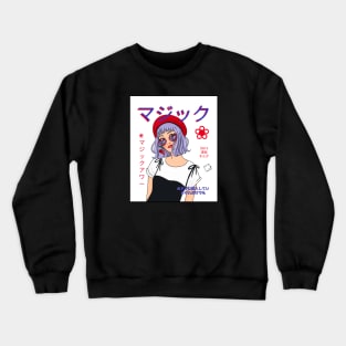 Cherry Anime Pop Star Magazine Cover Crewneck Sweatshirt